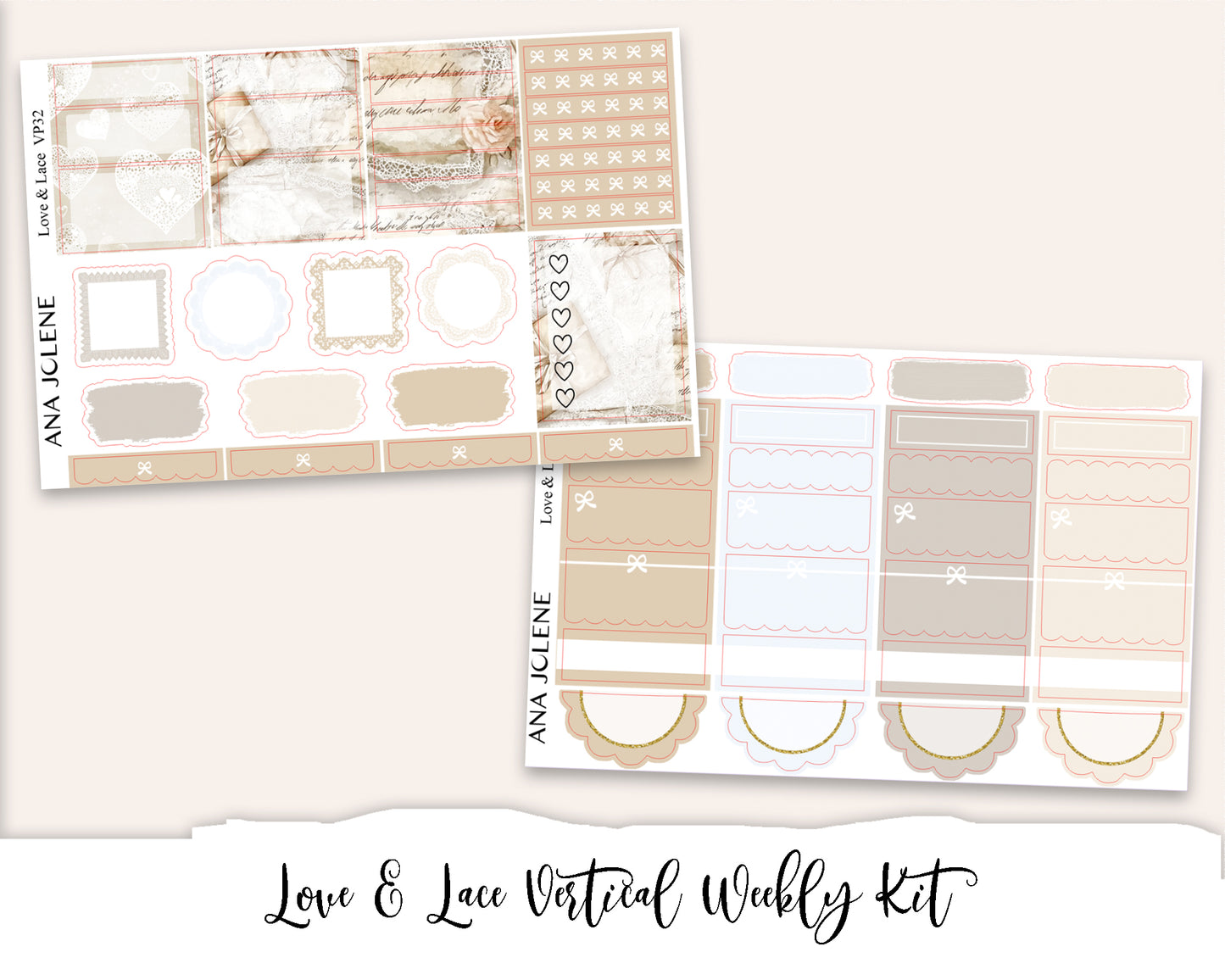 LOVE & LACE Planner Sticker Kit (Vertical Weekly)
