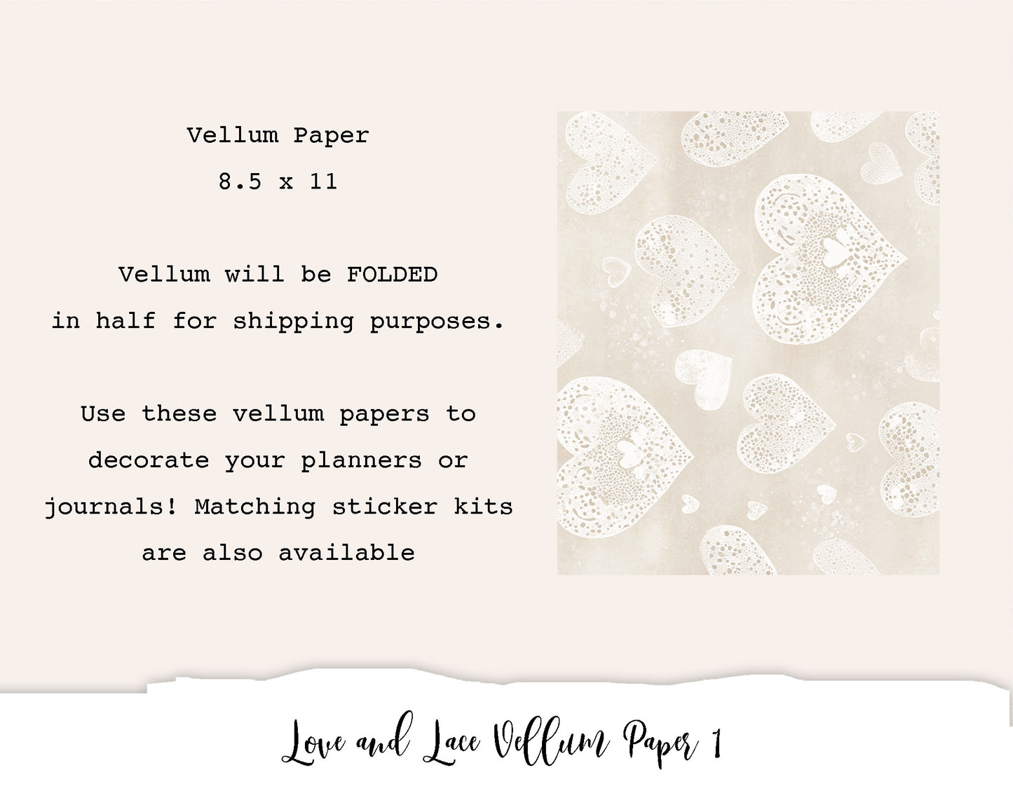 Love and Lace Vellum Paper