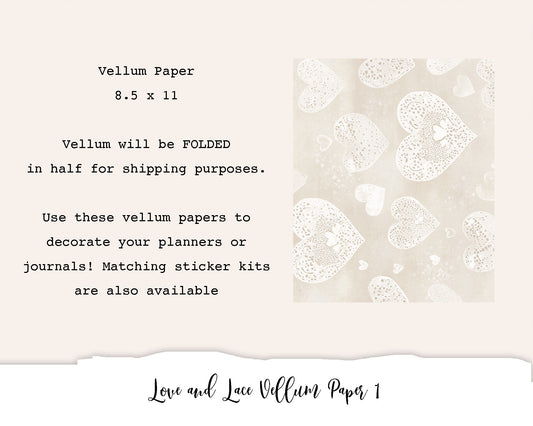 Love and Lace Vellum Paper