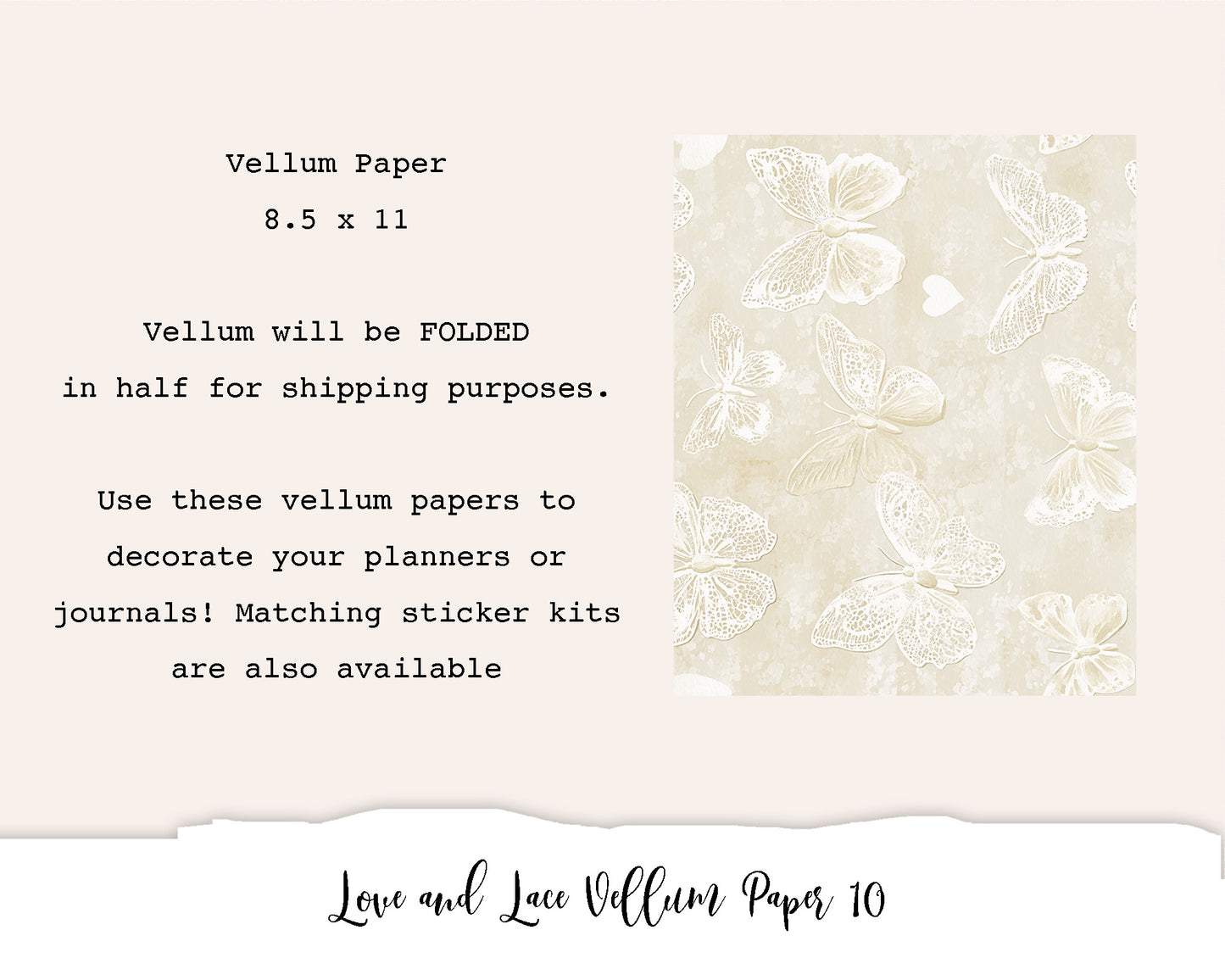 Love and Lace Vellum Paper