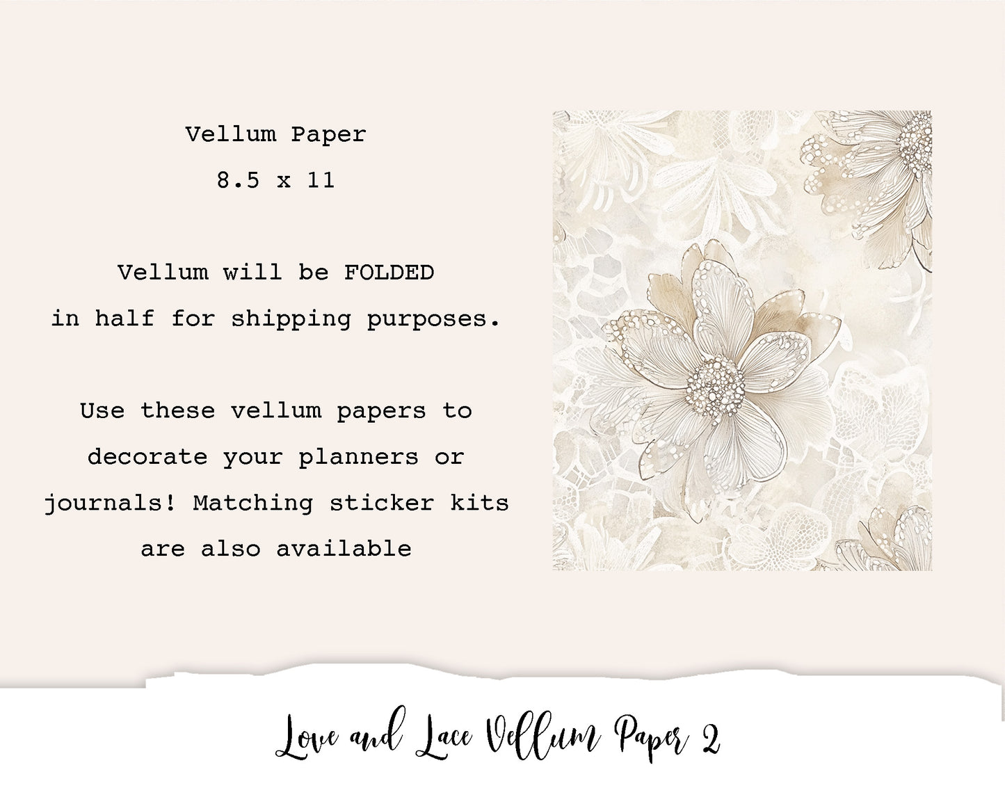 Love and Lace Vellum Paper