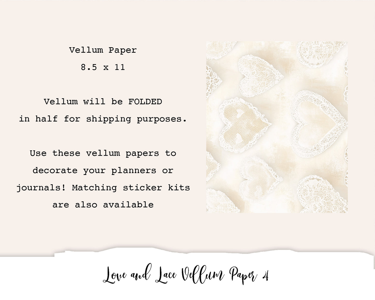 Love and Lace Vellum Paper