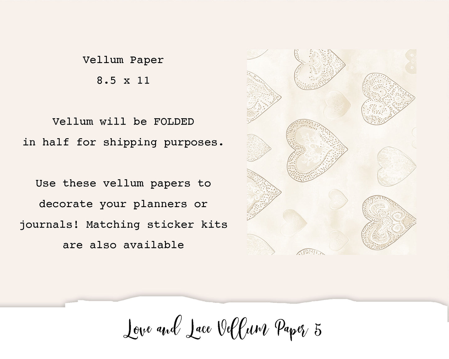 Love and Lace Vellum Paper