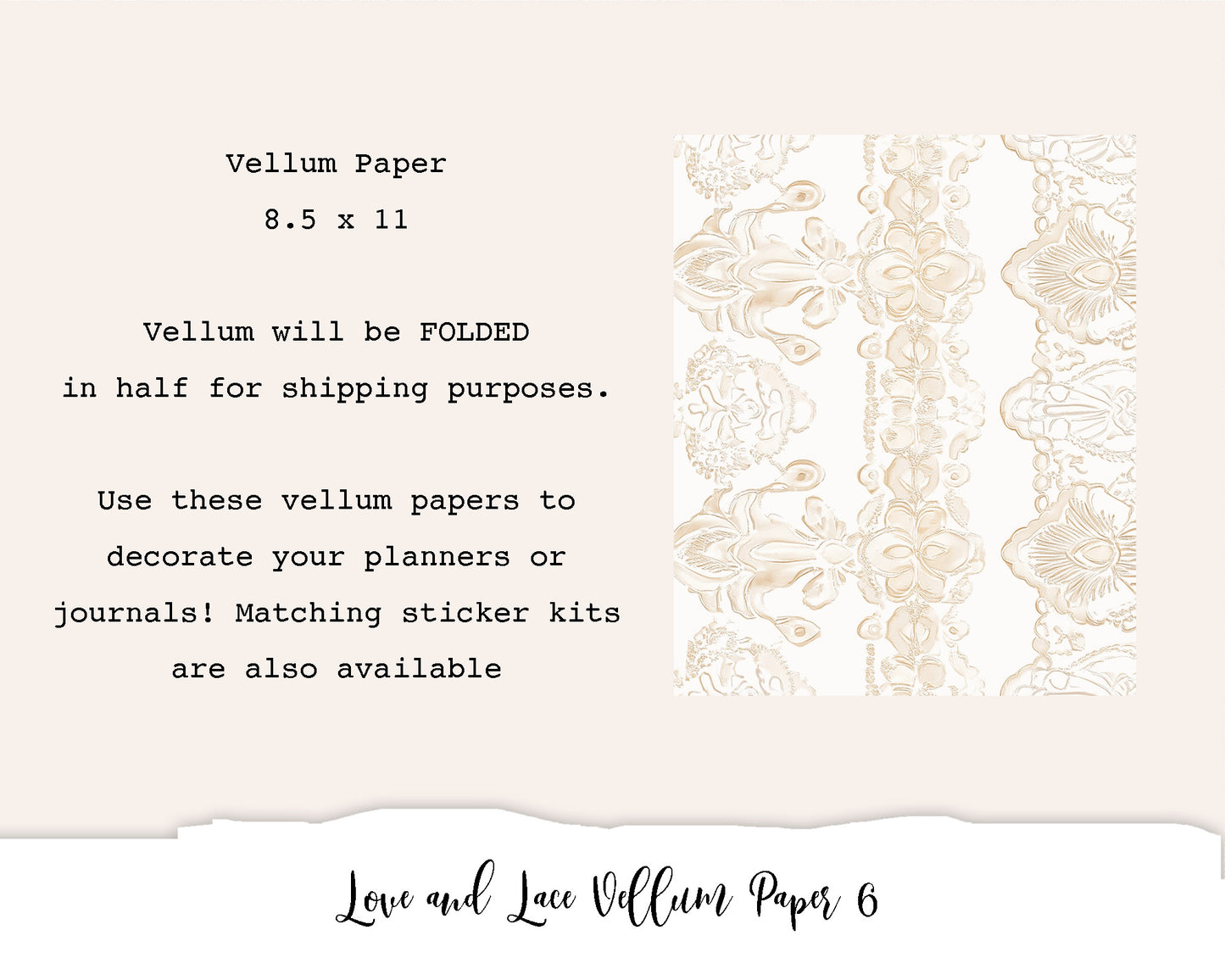 Love and Lace Vellum Paper