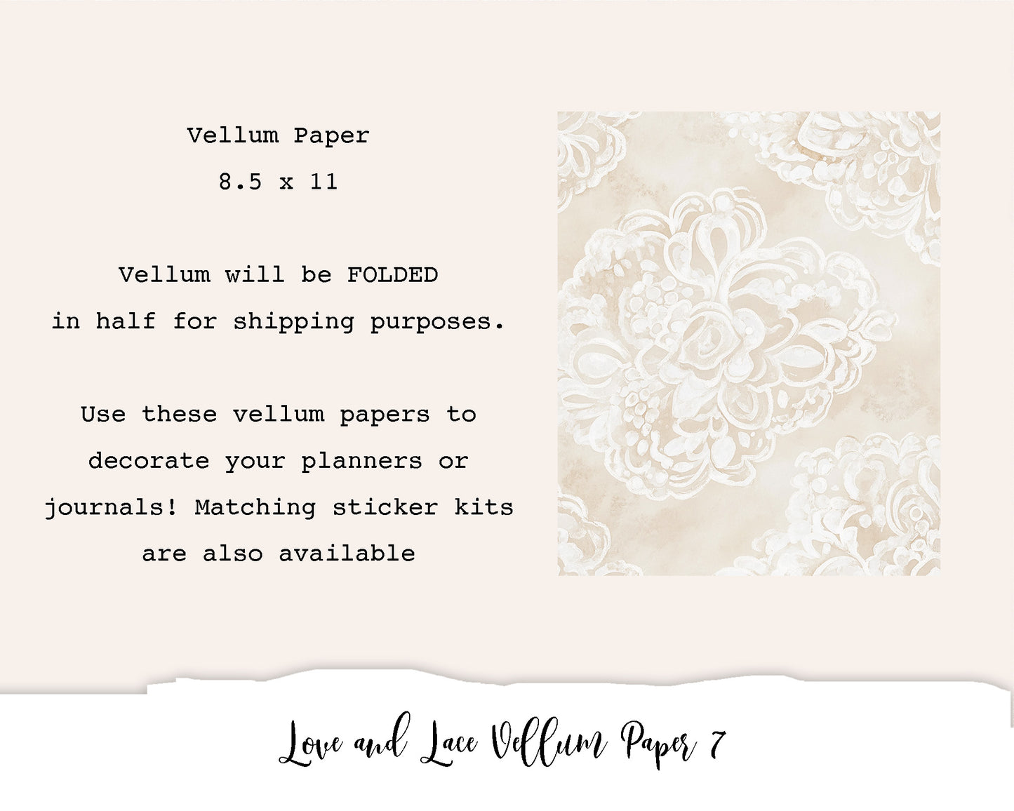 Love and Lace Vellum Paper