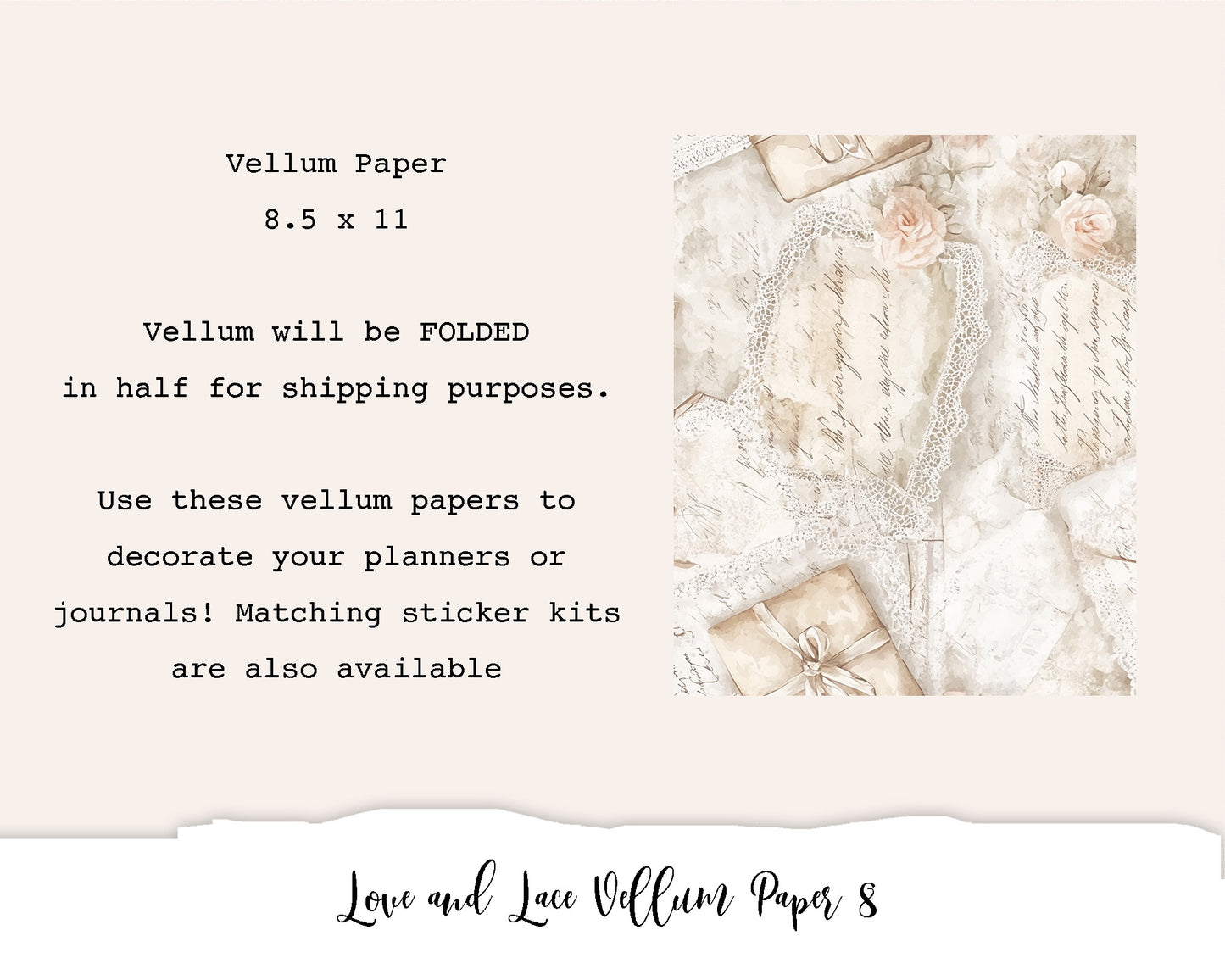 Love and Lace Vellum Paper