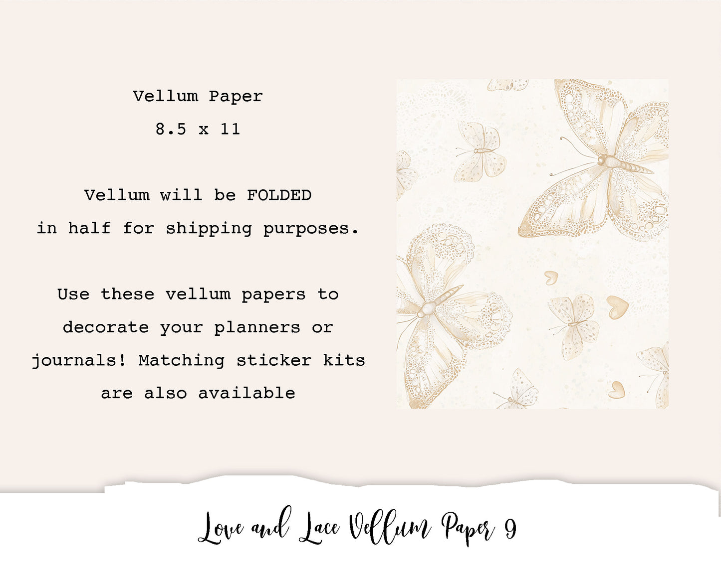 Love and Lace Vellum Paper