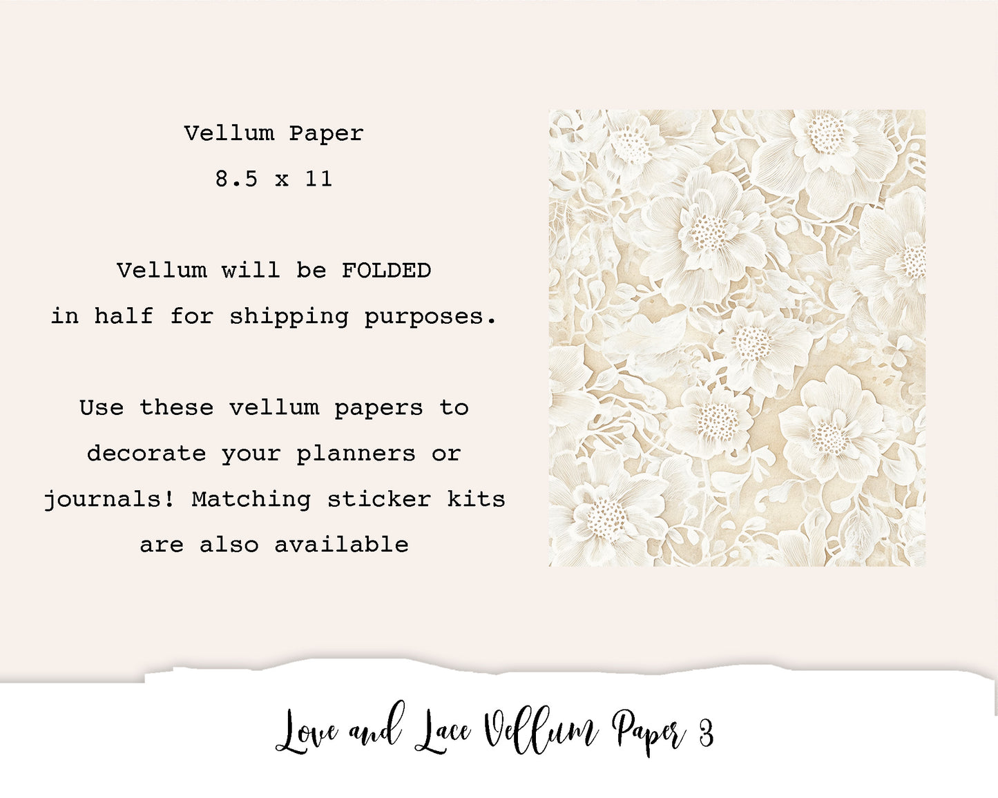 Love and Lace Vellum Paper