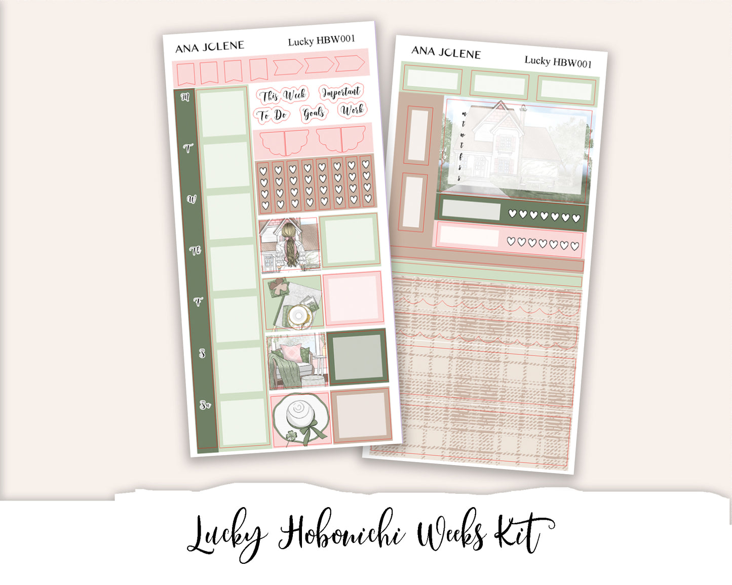 LUCKY Hobonichi Weeks Planner Sticker Kit