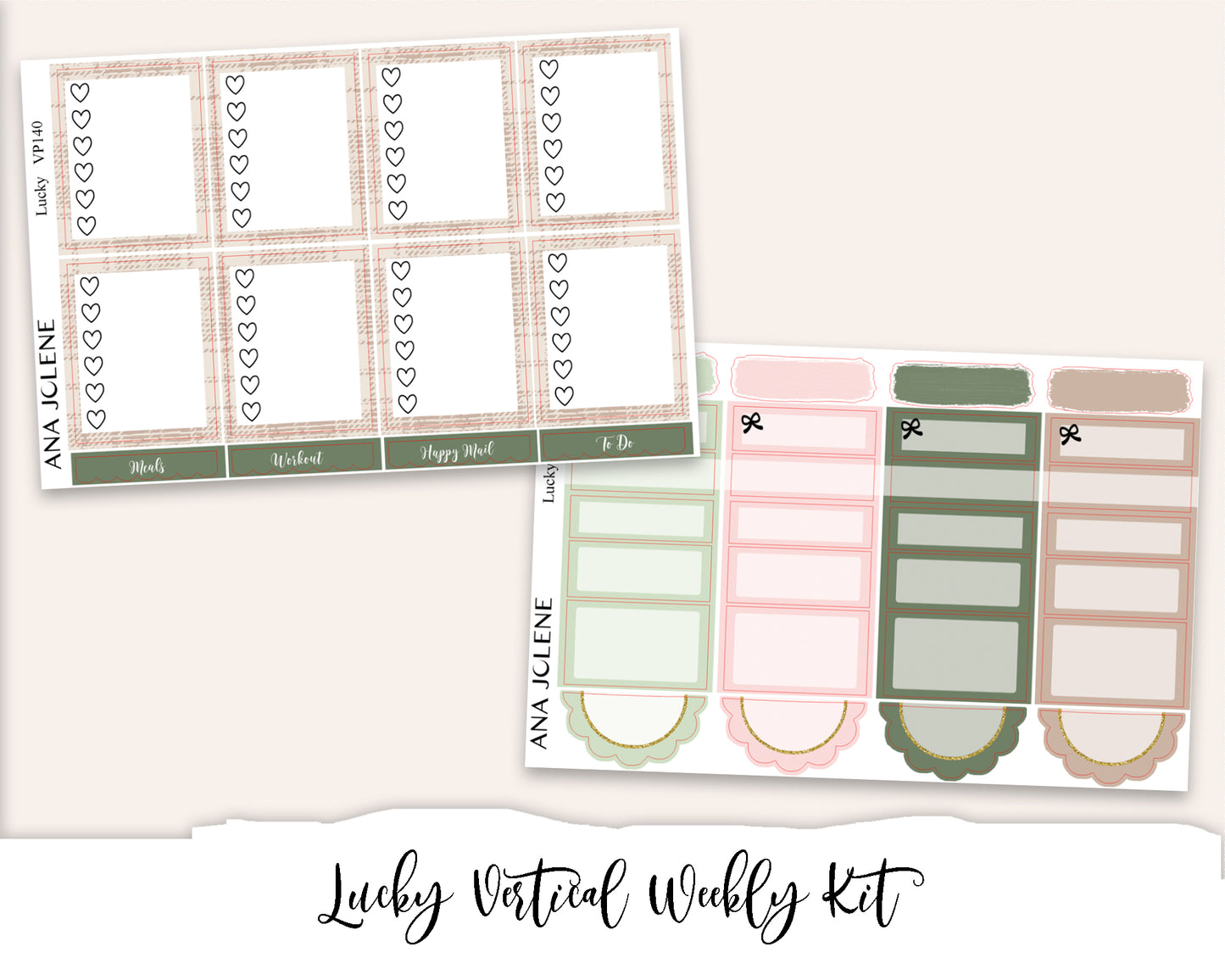 LUCKY Planner Sticker Kit (Vertical Weekly)