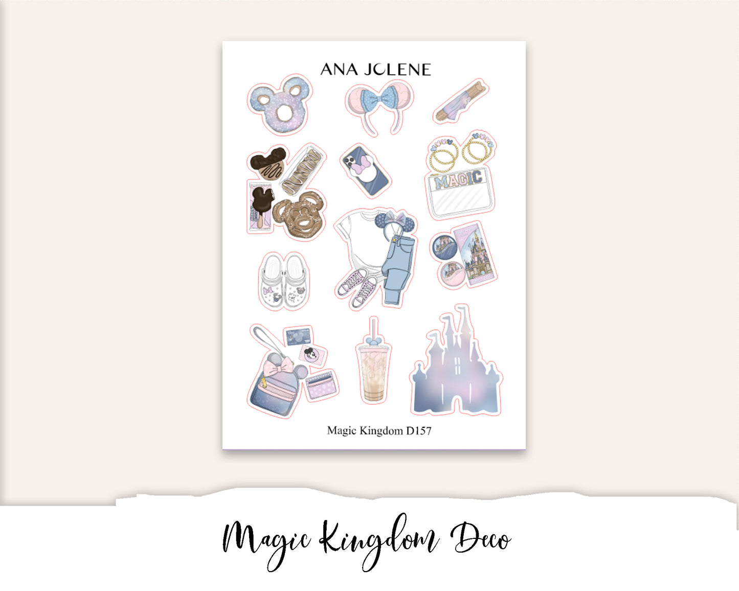MAGIC KINGDOM Hobonichi Weeks Planner Sticker Kit