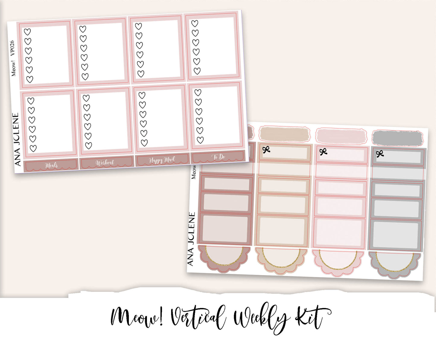 MEOW! Planner Sticker Kit (Vertical Weekly)