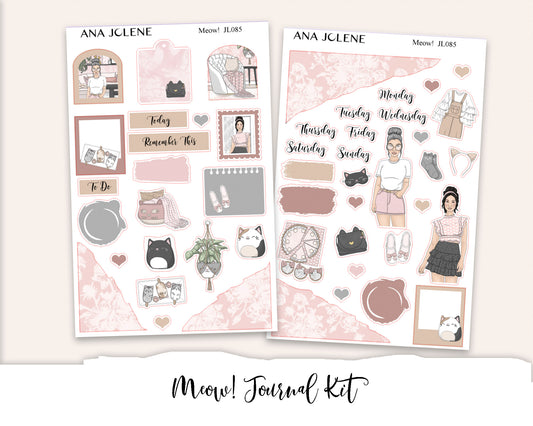 MEOW! Mini Journal Sticker Kit