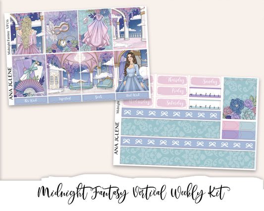 MIDNIGHT FANTASY Planner Sticker Kit (Vertical Weekly)