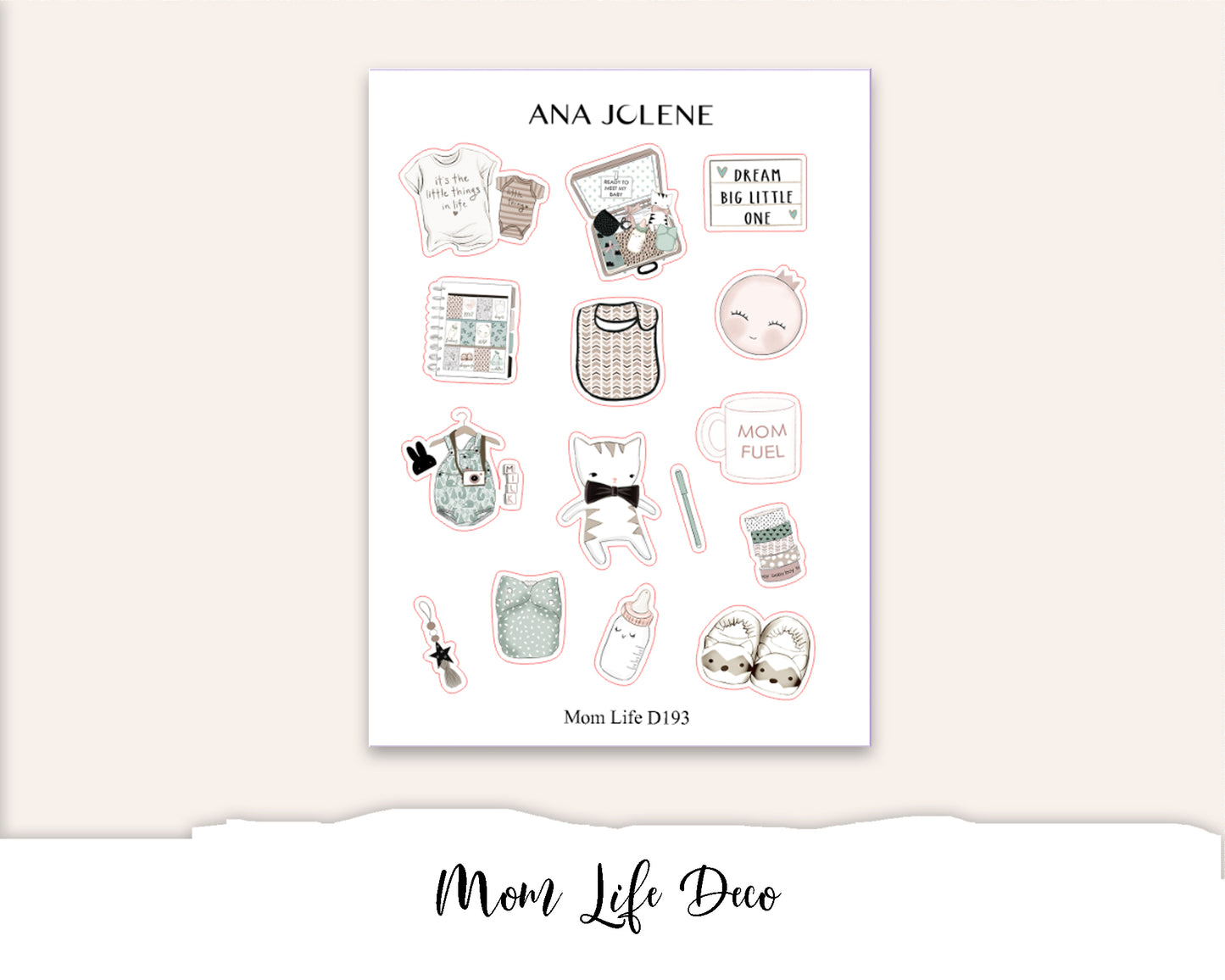 MOM LIFE Hobonichi Weeks Planner Sticker Kit