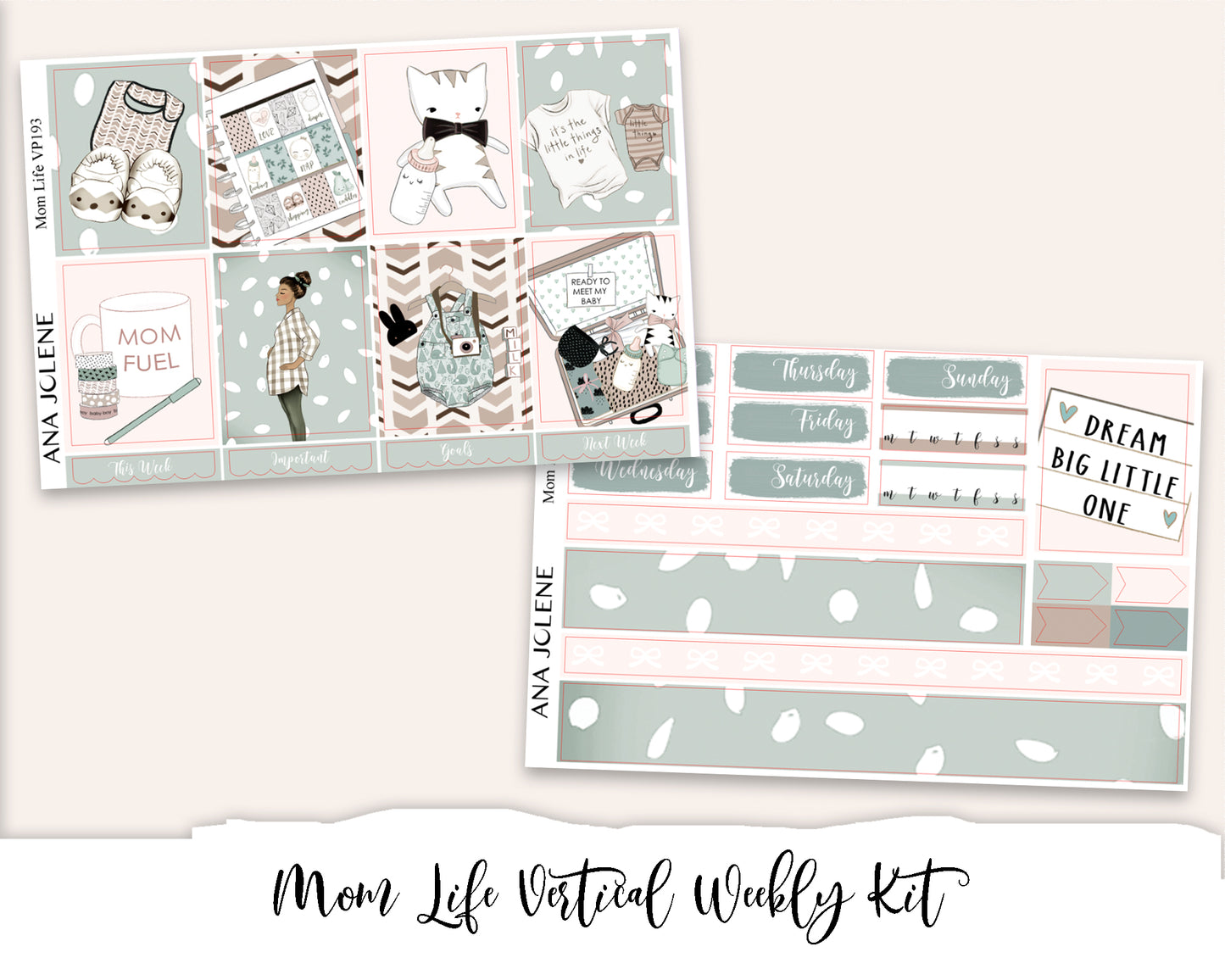 MOM LIFE Planner Sticker Kit (Vertical Weekly)