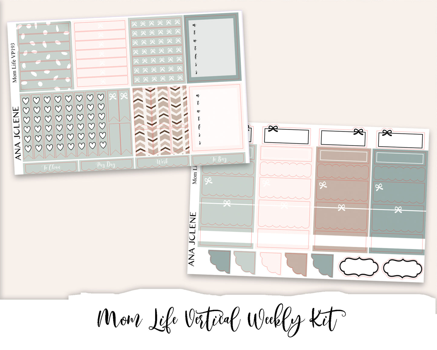 MOM LIFE Planner Sticker Kit (Vertical Weekly)
