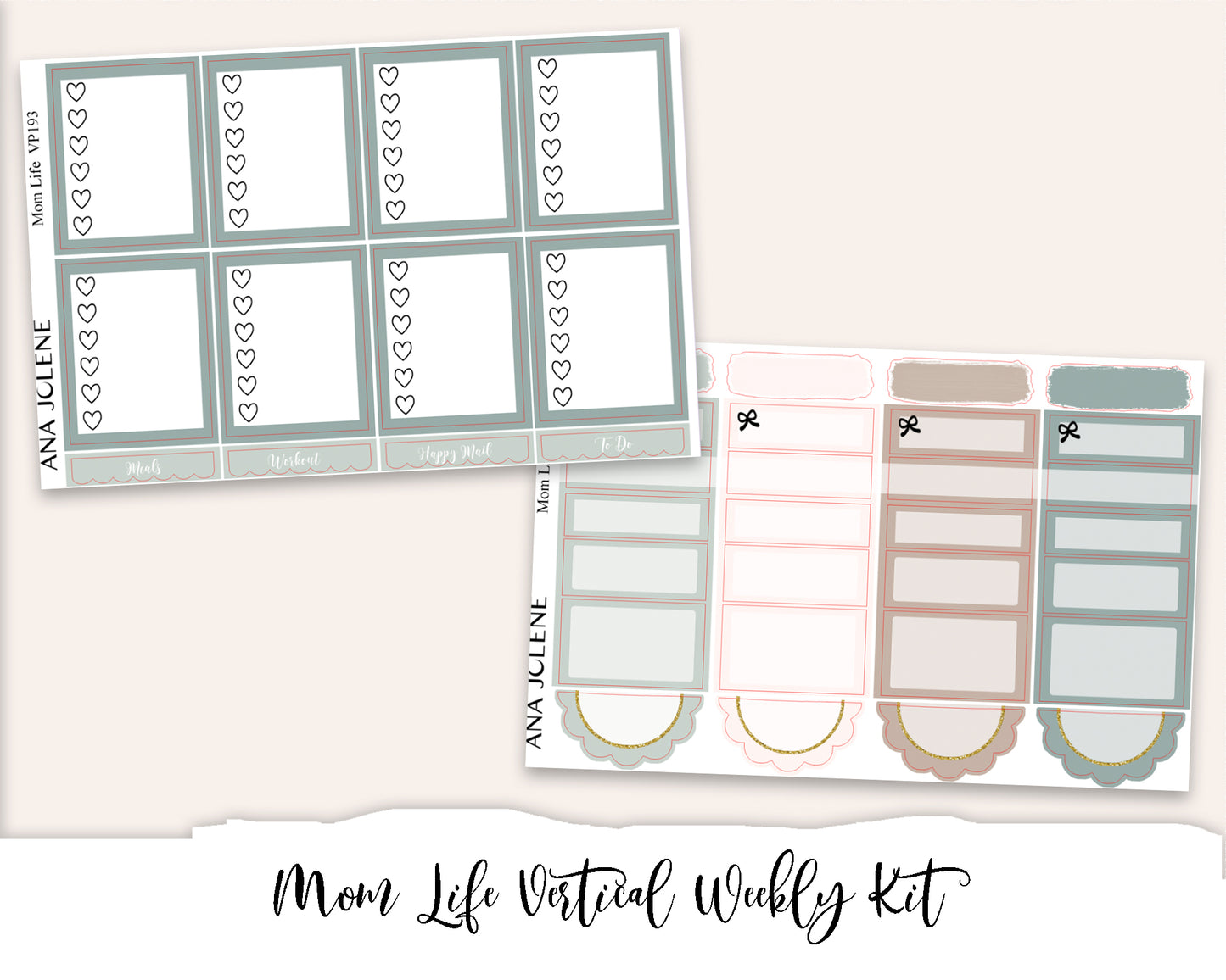 MOM LIFE Planner Sticker Kit (Vertical Weekly)