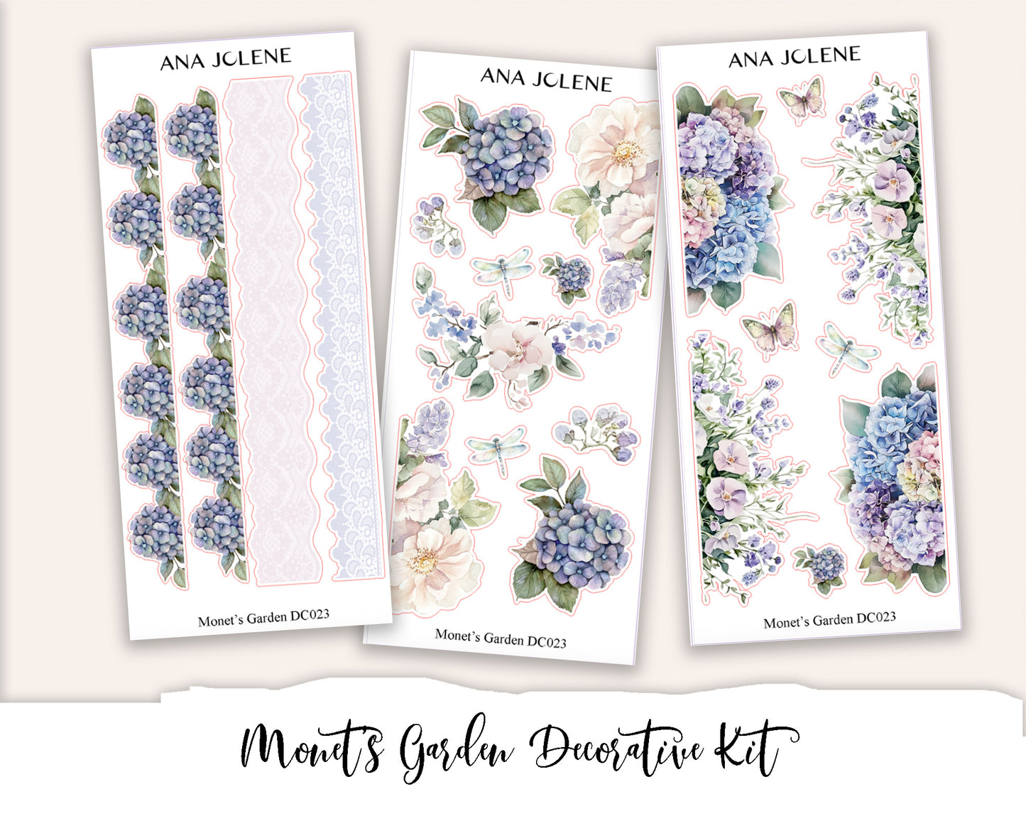 MONET'S GARDEN Decorative Planner Sticker Kit
