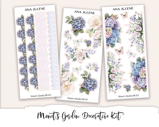 MONET'S GARDEN Decorative Planner Sticker Kit
