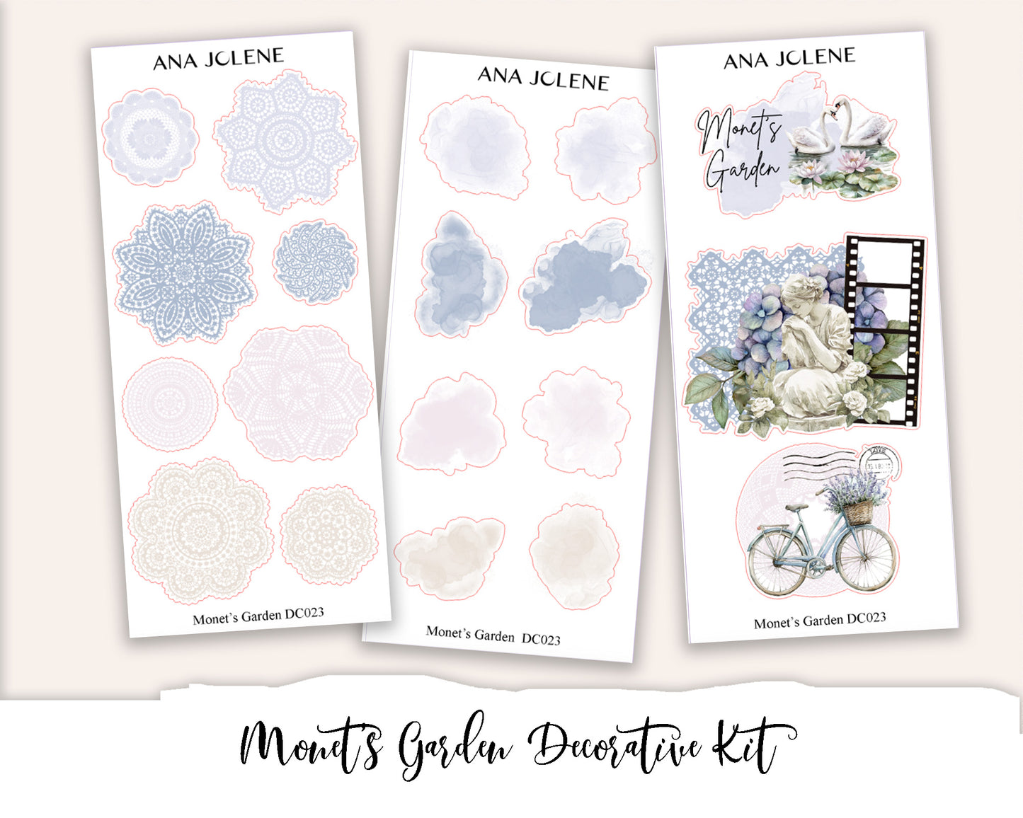 MONET'S GARDEN Decorative Planner Sticker Kit