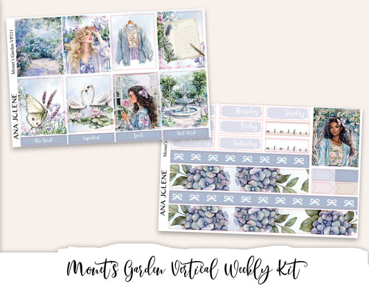 MONET'S GARDEN Planner Sticker Kit (Vertical Weekly)