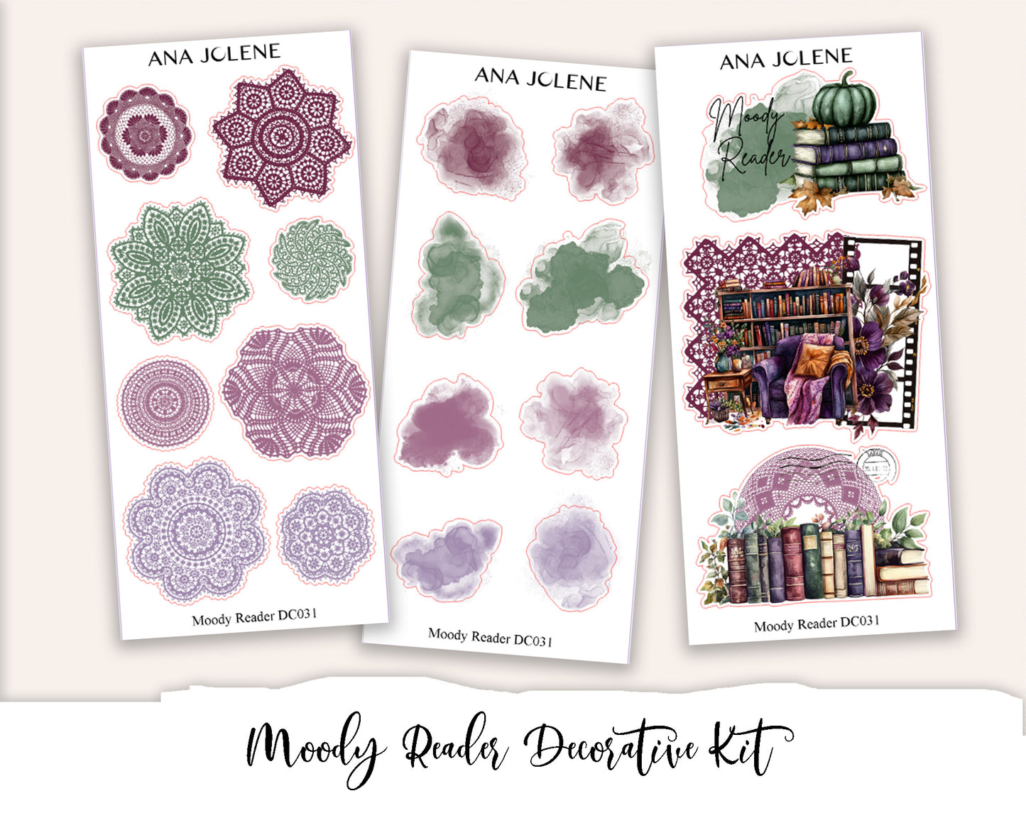 MOODY READER Decorative Planner Sticker Kit