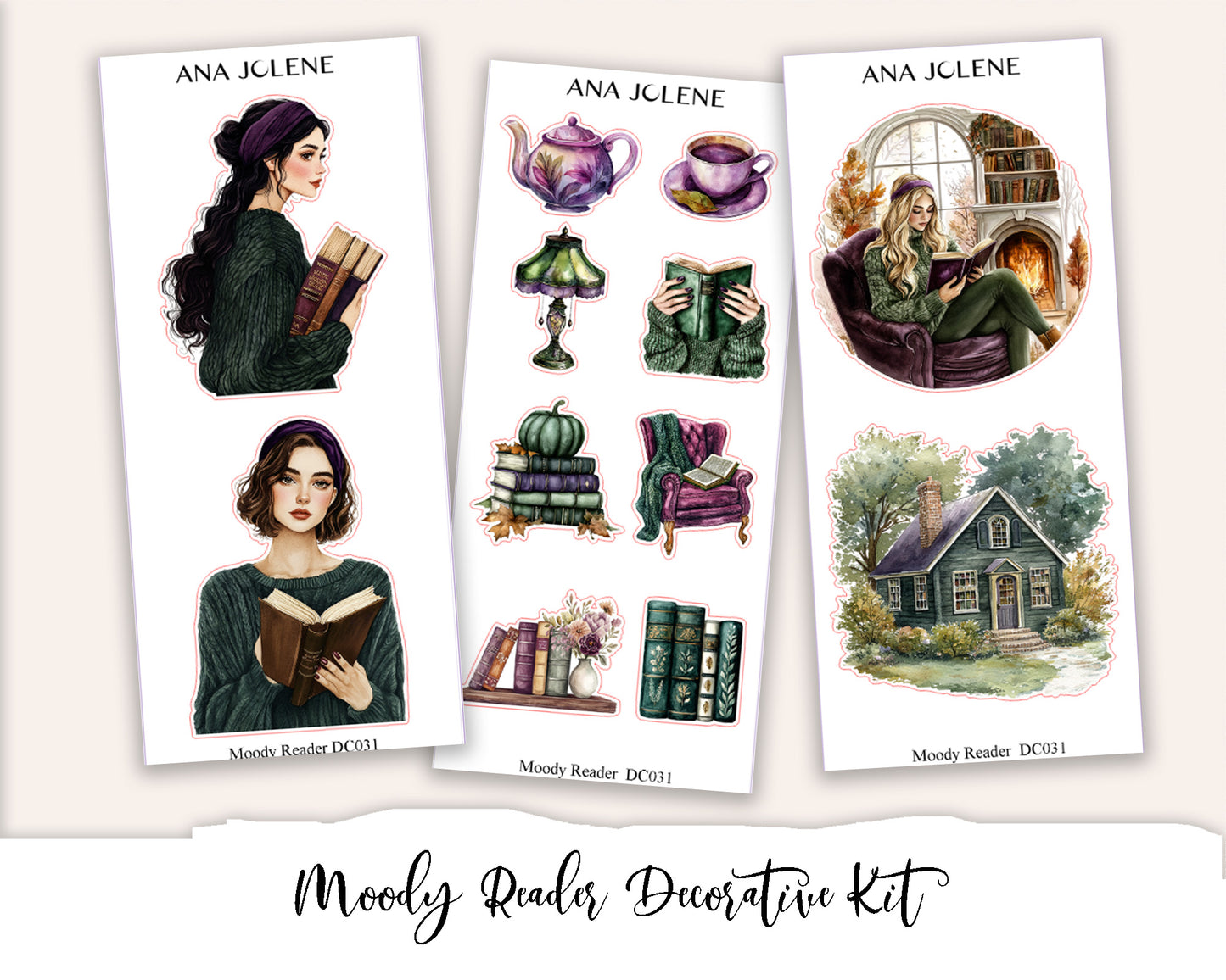 MOODY READER Decorative Planner Sticker Kit