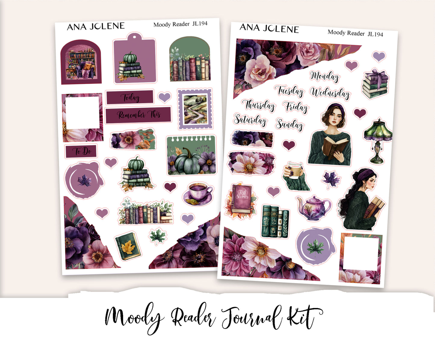 MOODY READER Mini Journal Sticker Kit