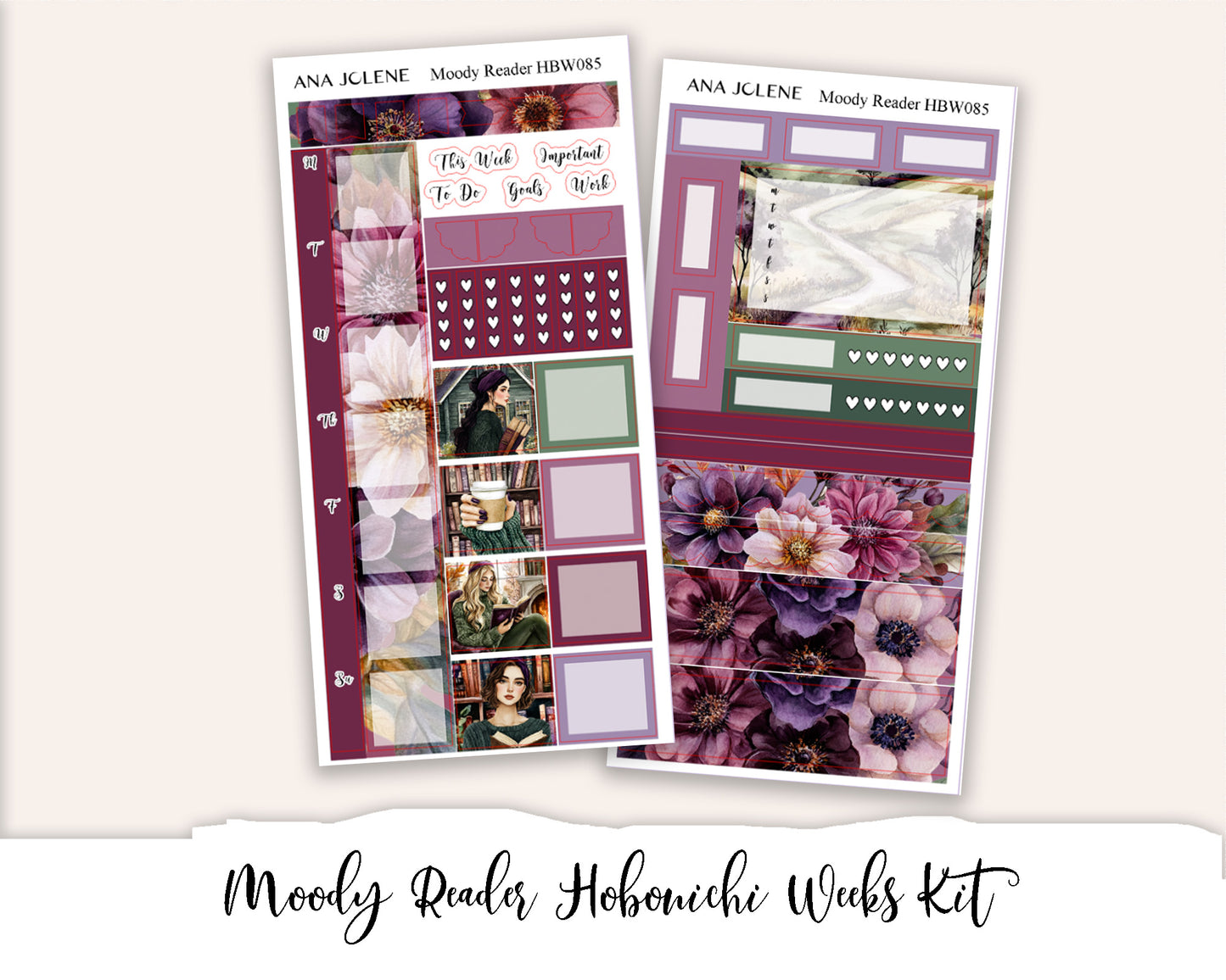 MOODY READER Hobonichi Weeks Planner Sticker Kit