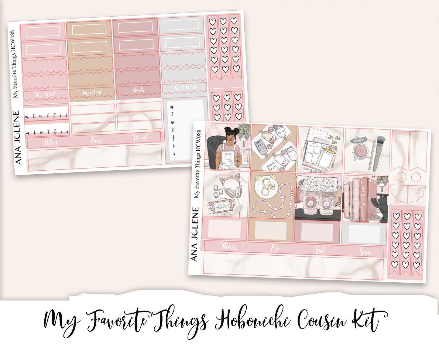 MY FAVORITE THINGS Hobonichi Cousin Weekly Planner Sticker Kit