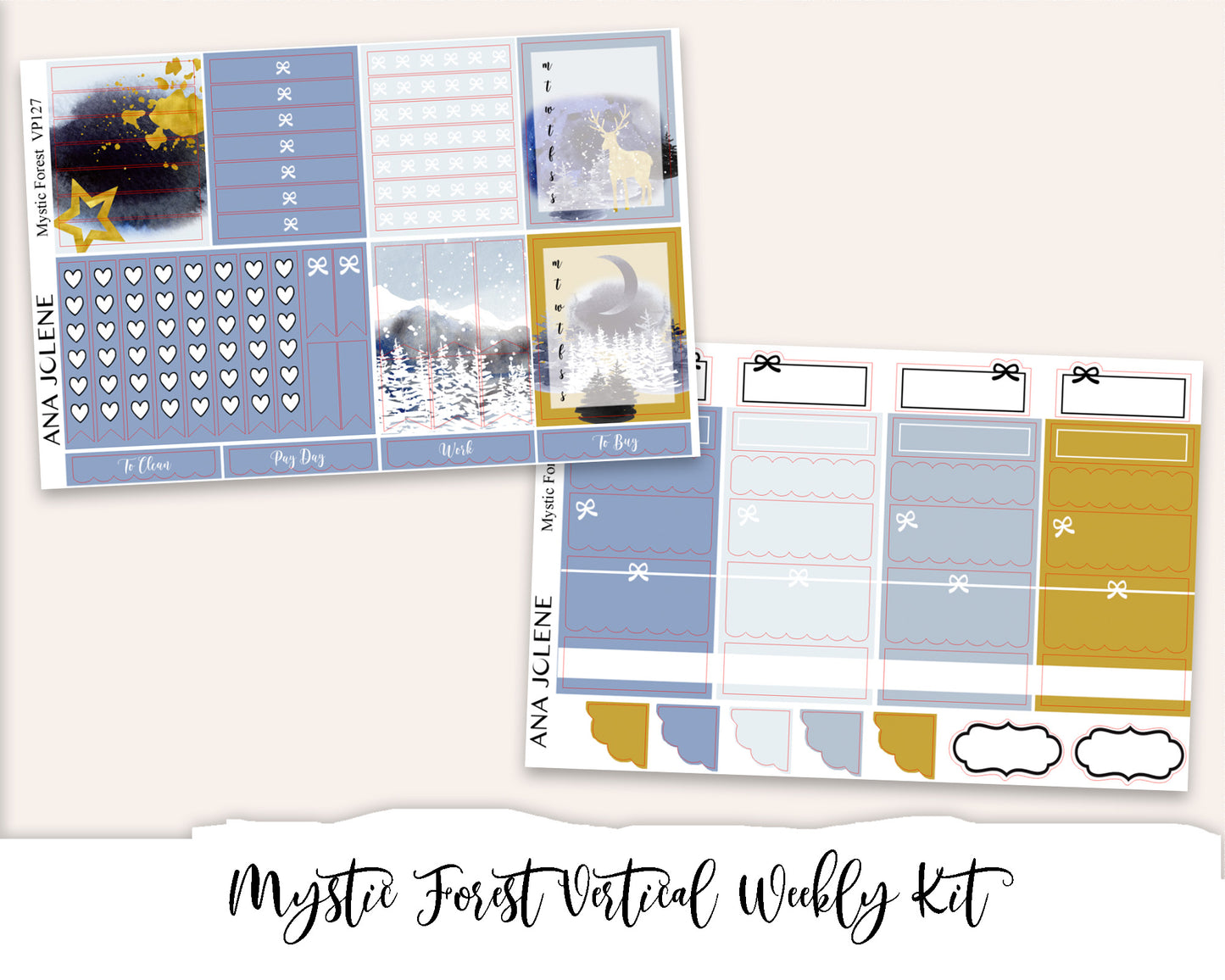 MYSTIC FOREST Planner Sticker Kit (Vertical Weekly)