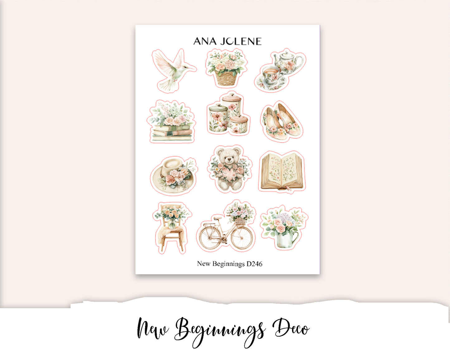 NEW BEGINNINGS Decorative Planner Sticker Kit