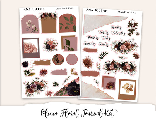 OLIVIA FLORAL Bullet Journaling Sticker Kit