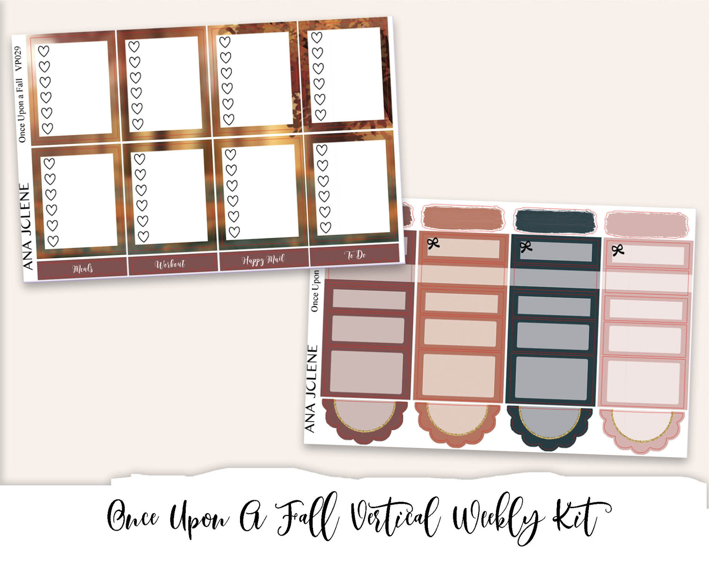 ONCE UPON A FALL Planner Sticker Kit (Vertical Weekly)