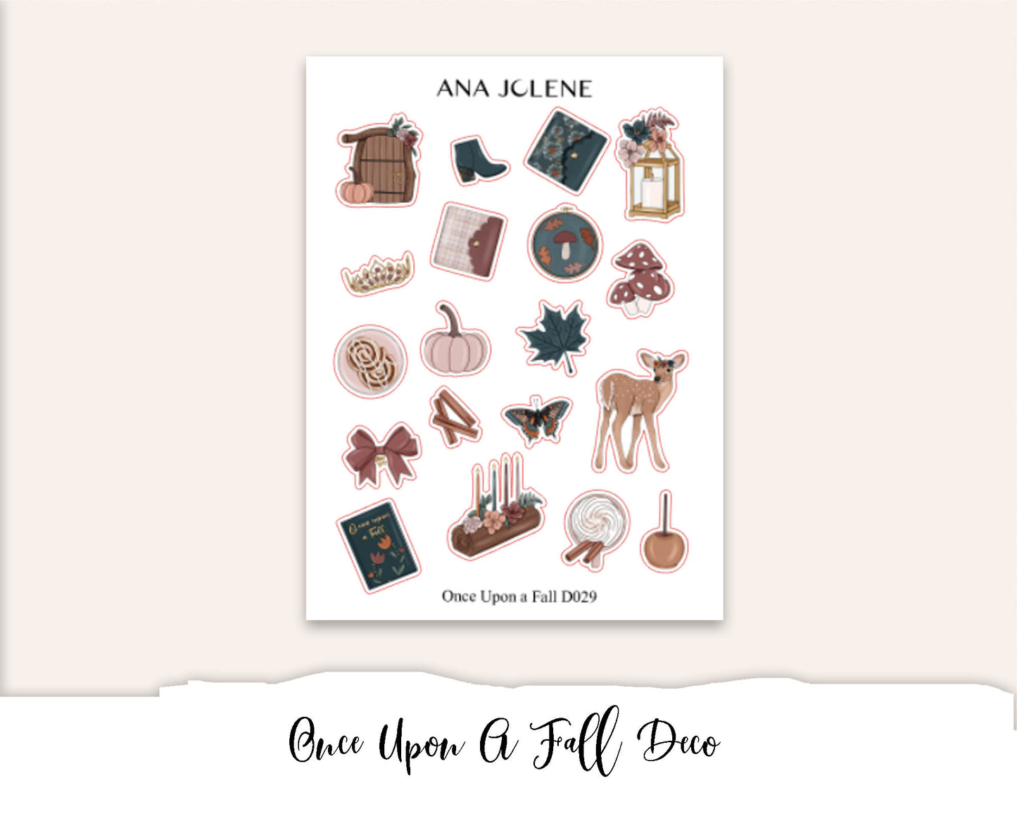 ONCE UPON A FALL Planner Sticker Kit (Vertical Weekly)