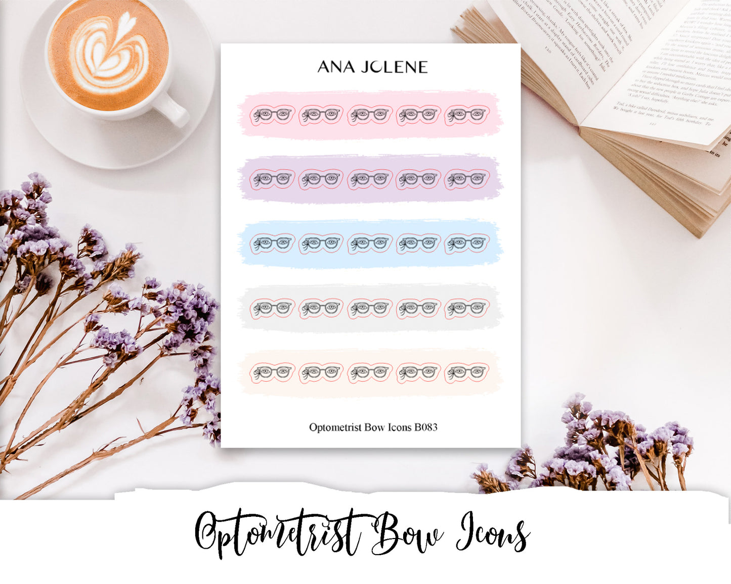 Optometrist Bow Icon Stickers