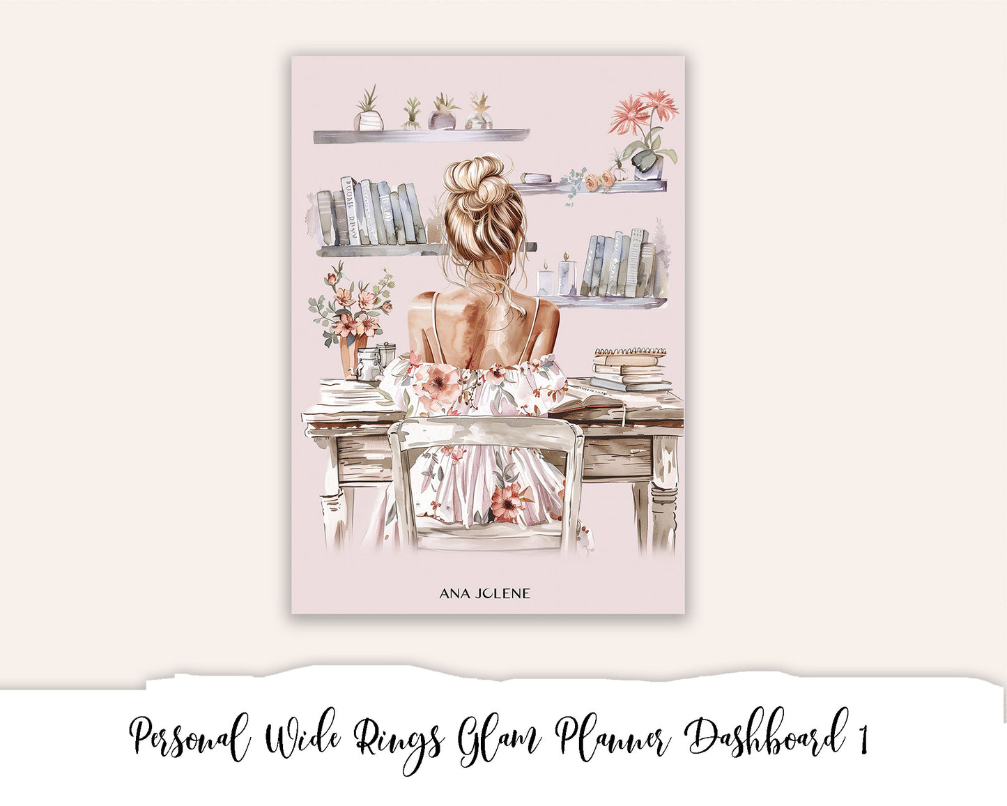 Personal Wide Rings Glam Planner Dashboard Printable 1