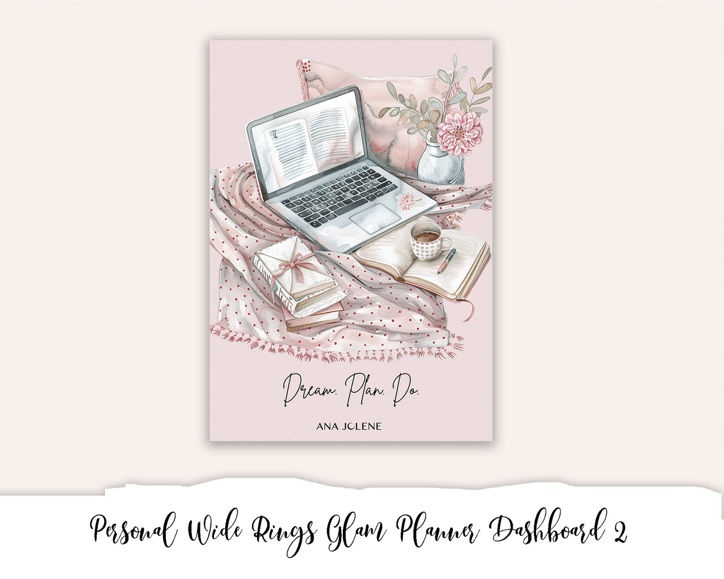 Personal Wide Rings Glam Planner Dashboard Printable 2