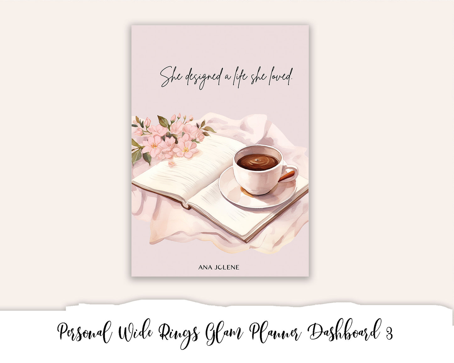 Personal Wide Rings Glam Planner Dashboard Printable 3