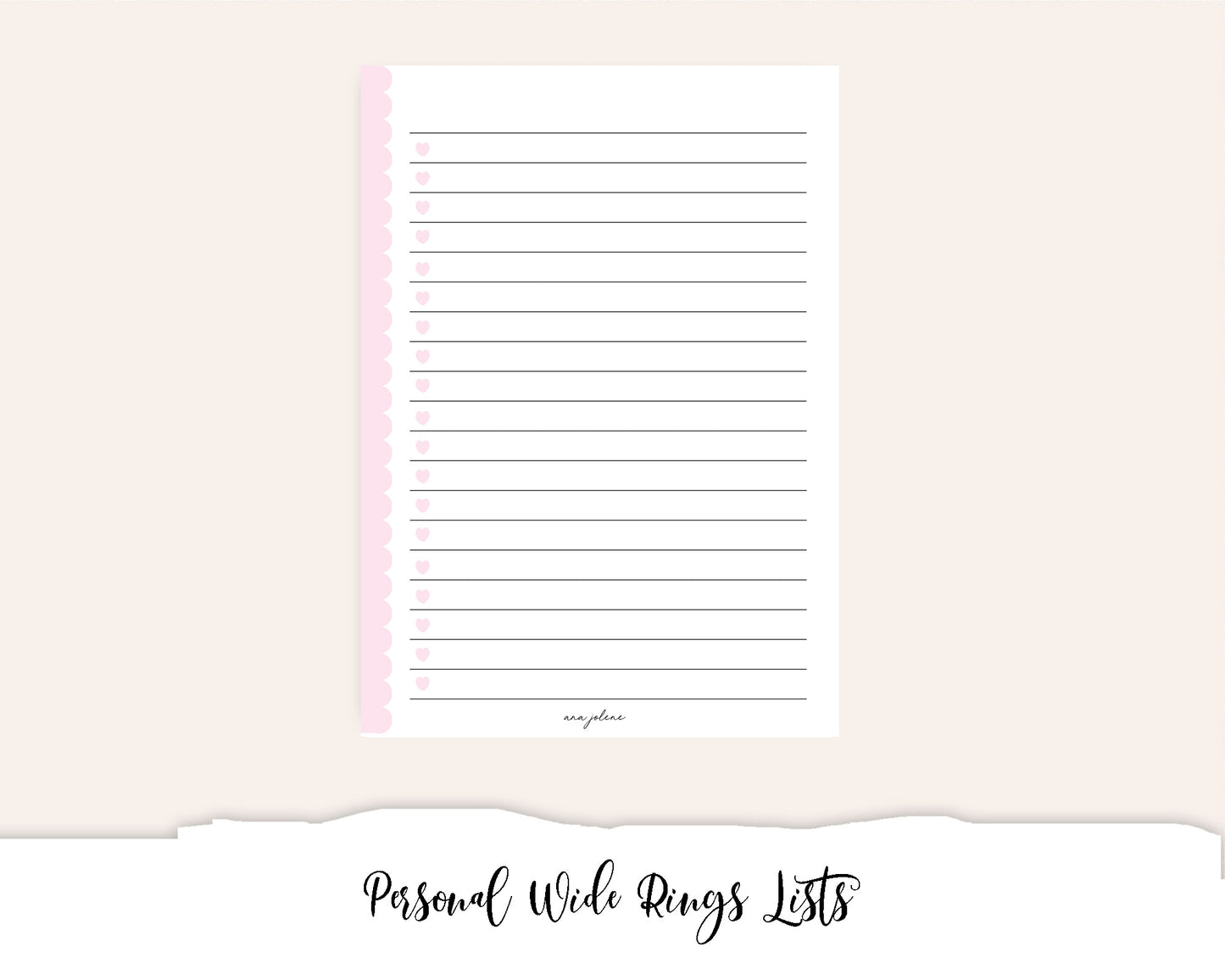 Personal Wide Rings To Do Lists Printable