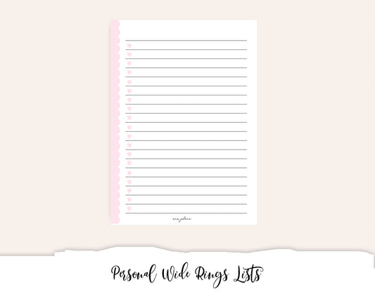 Personal Wide Rings To Do Lists Printable