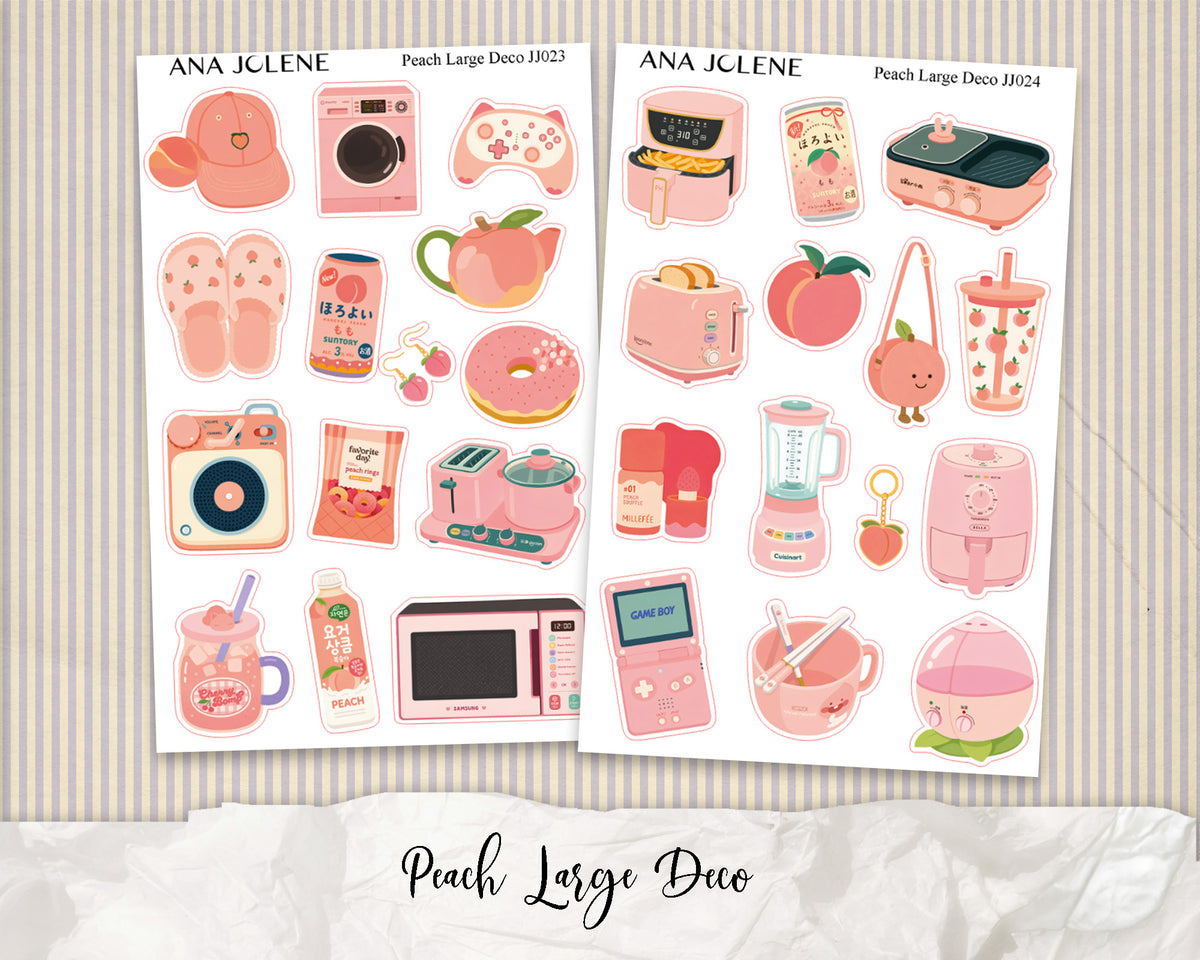 PEACH Large Deco Stickers