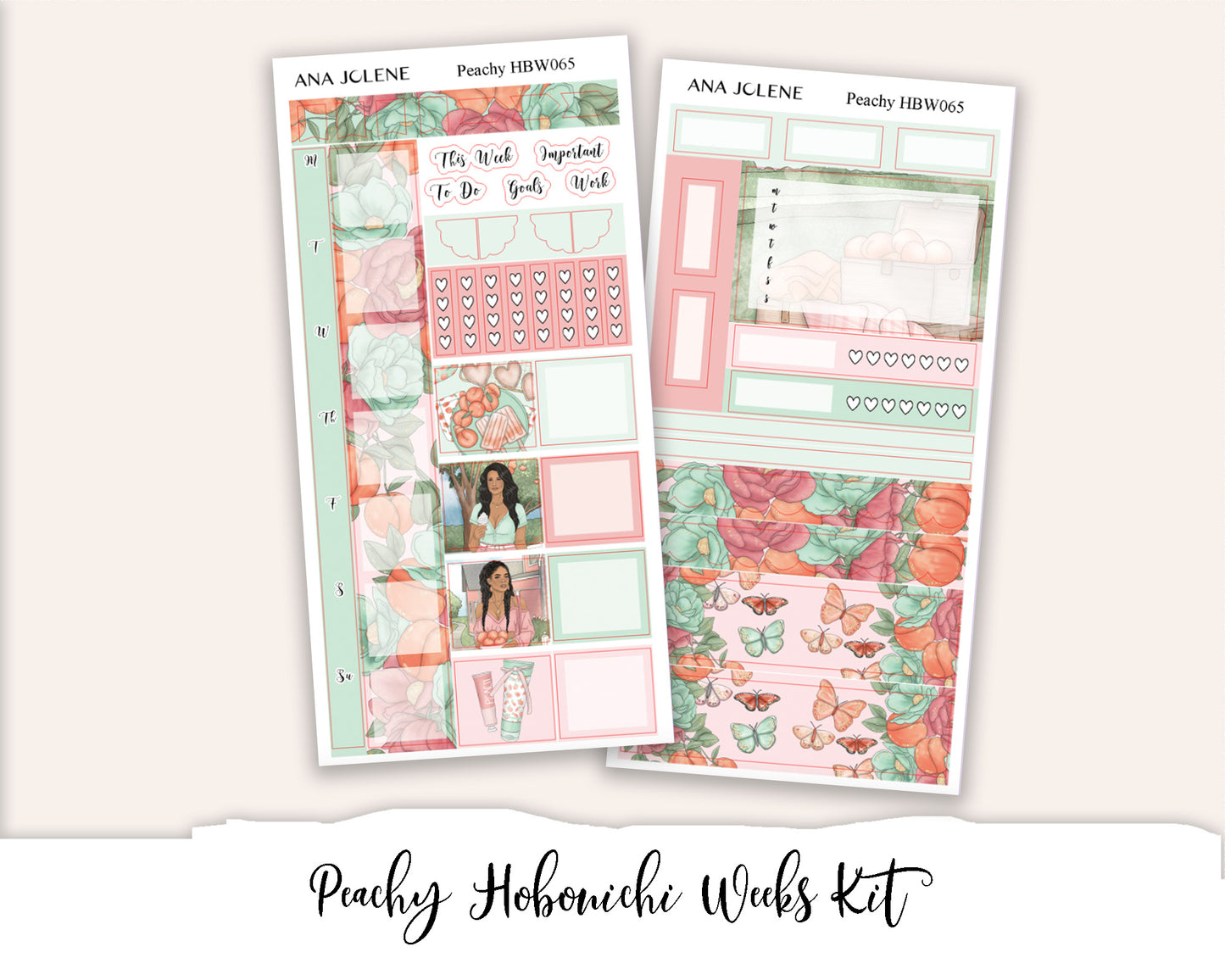PEACHY Hobonichi Weeks Planner Sticker Kit