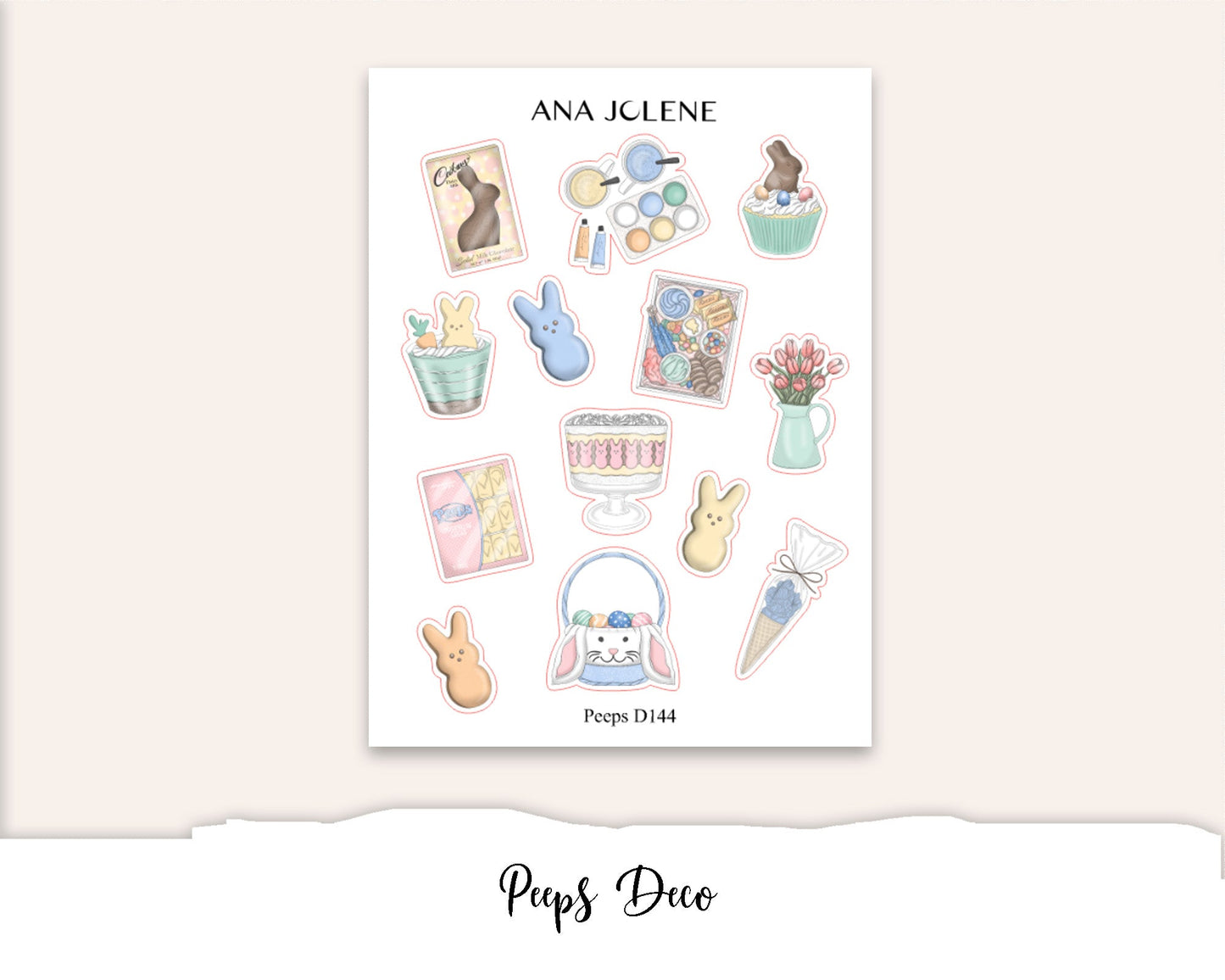 PASTEL EASTER Planner Sticker Kit (Vertical Weekly)