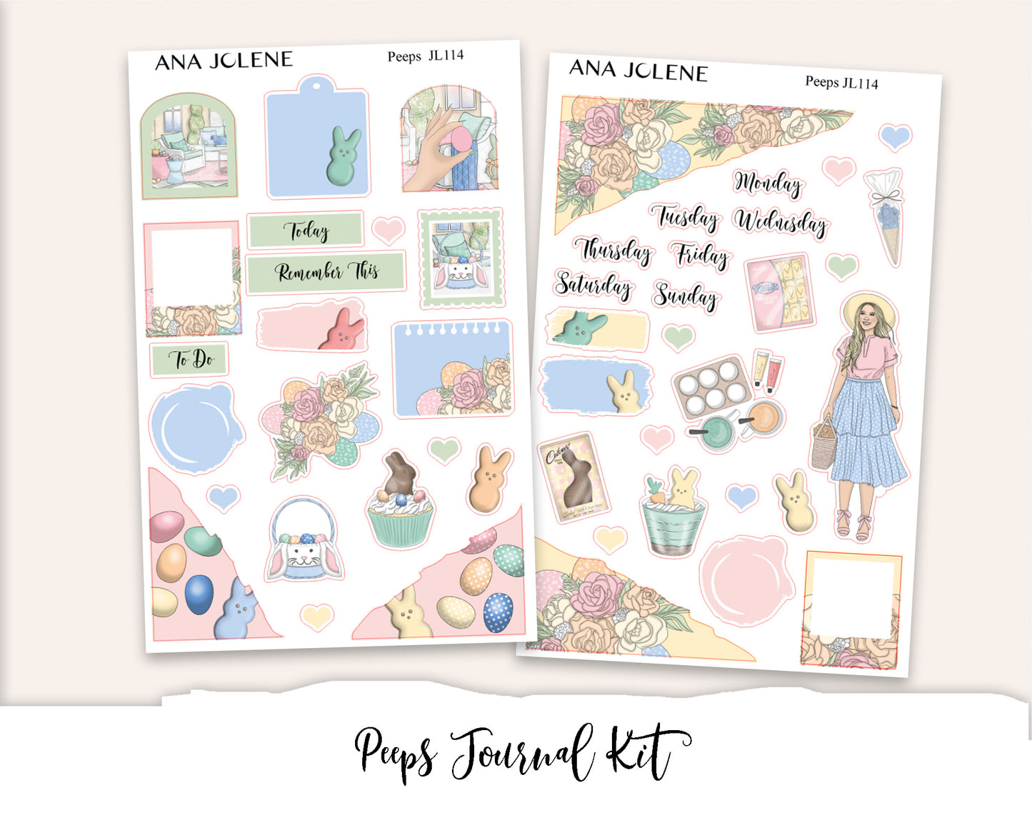 PEEPS Mini Journal Sticker Kit