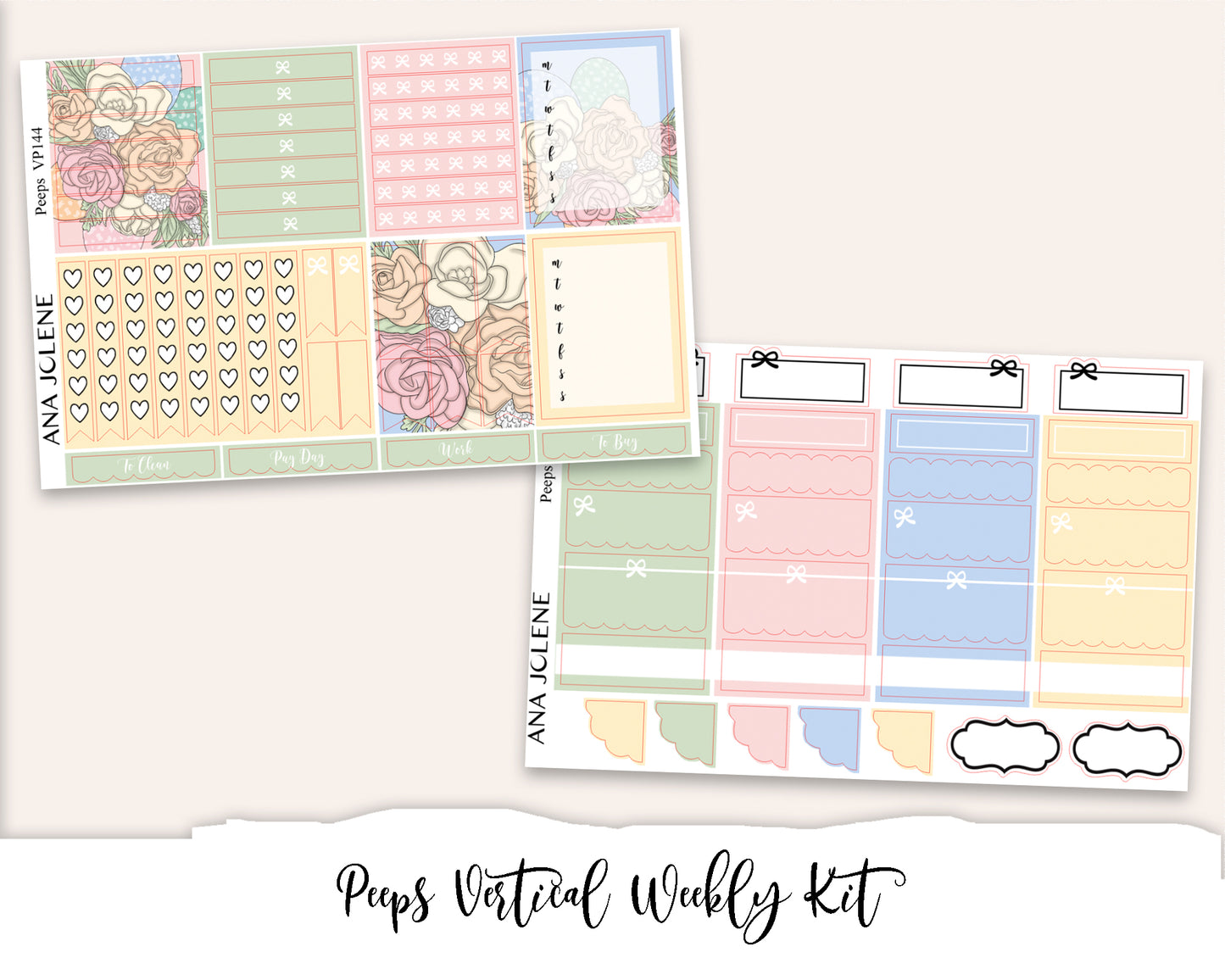 PEEPS Planner Sticker Kit (Vertical Weekly)