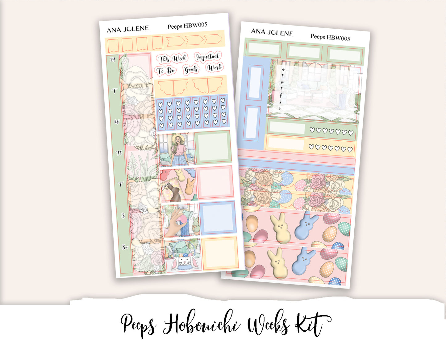 PEEPS Hobonichi Weeks Planner Sticker Kit