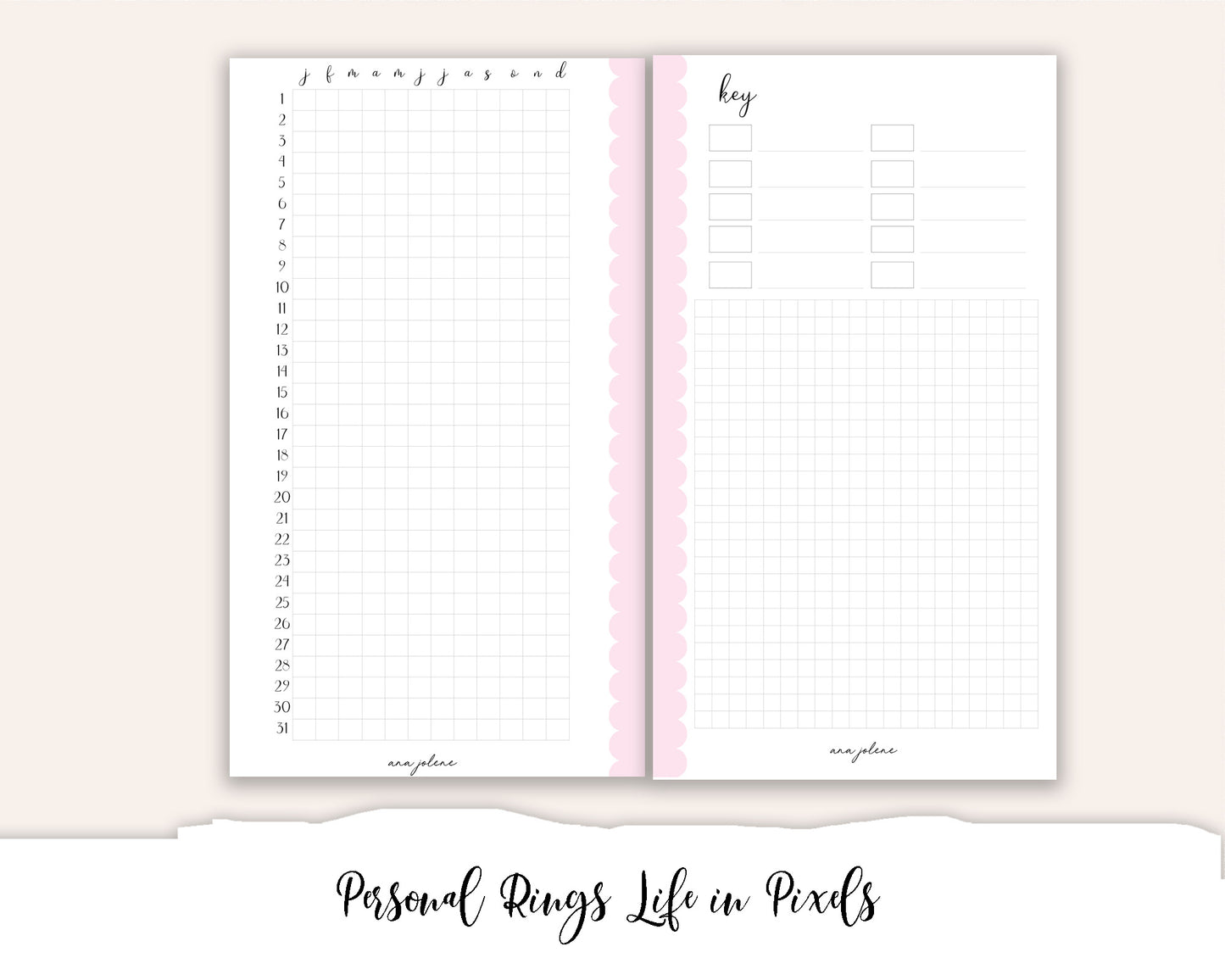 Personal Rings Life in Pixels Printable