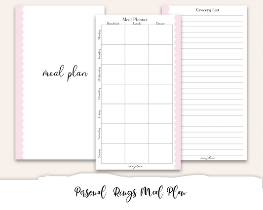 Personal Rings Meal Plan Printable